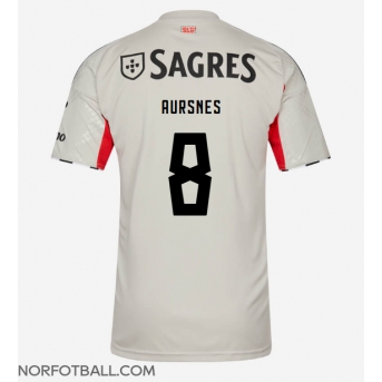 Billige Fotballdrakt Benfica Fredrik Aursnes #8 Replika Bortedrakt 2025-26 Kortermet